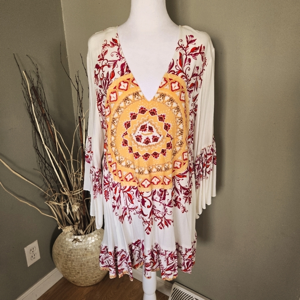 Robert Louis Top sz XL Ivory/Rust